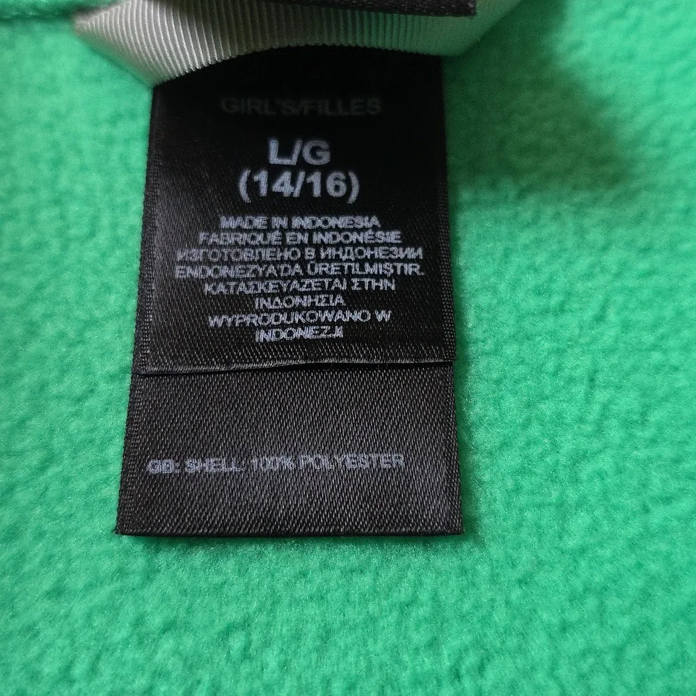 The North Face Girl's‎ Size Large Vibrant Green Full Zip Jacket